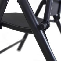 Silla plegable de aluminio Korfu, 67 x 59 x 113 cm, Carbón - details 6