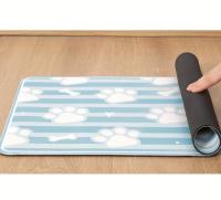 Alfombrilla antideslizante para alimentación de mascotas, tapete absorbente a prueba de fugas para comida y cuenco de agua, fácil de limpiar, 1 unidad - details 5