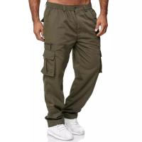 Pantalones cargo para hombre, Pantalón recto informal, otoño - details 1