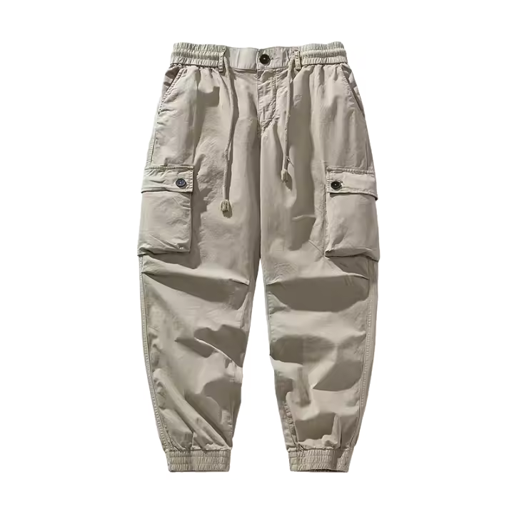 Nuevos pantalones deportivos sencillos y lisos para hombre, moda para actividades al aire libre, pantalones para correr con múltiples bolsillos, pantalones Cargo informales y versátiles para otoño e invierno - 1