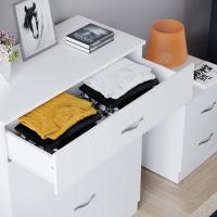 Muebles de Dormitorio de Metal Blanco 5 Cajones con Tiradores y rieles - details 2