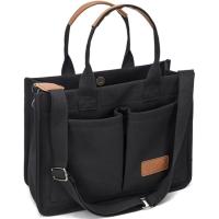 Bolsillo grande de lona para mujer con, bolso bandolera para computadora portátil, bolso diario, bolso de playa - details 5