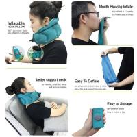 Almohada de viaje inflable en forma de U, almohadilla suave plegable para reposacabezas, ahorra espacio, cómoda almohada para dormir, vértebra Cervical, coche - details 9