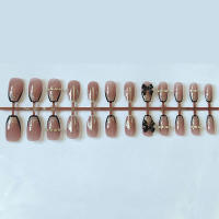 24PCS, uñas artificiales de estilo francés, uñas suaves a naturales para mujeres, arte de uñas, escuela, uso doméstico - details 4