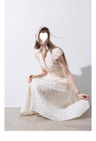 Vestido floral del sur de Francia, estilo de vacaciones de verano en el campo para mujer, mono de manga corta, falda larga con tirantes - details 35