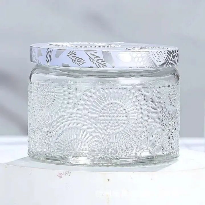 Portavelas de aromaterapia Emed de 100ml, tarro de almacenamiento de vidrio con tapa, botella vacía de fragancia para sala de estar - 1