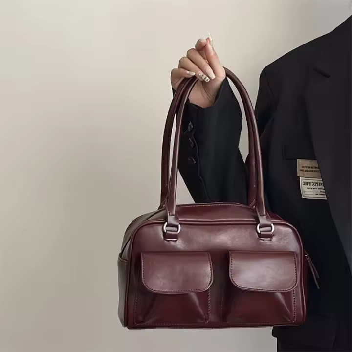 Bolso de axila Niche para mujer 2025 Nuevo bolso de mano retro simple de gran capacidad para ir al trabajo, bolso de hombro versátil de moda - 1