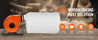 SucceBuy Colector de polvo de 1 HP, flujo de aire de 460 CFM, bolsa de recolección de 21 galones, filtración de 2,5 micras para taller industrial, contenedor móvil de polvo de madera con asa y ruedas - details 0