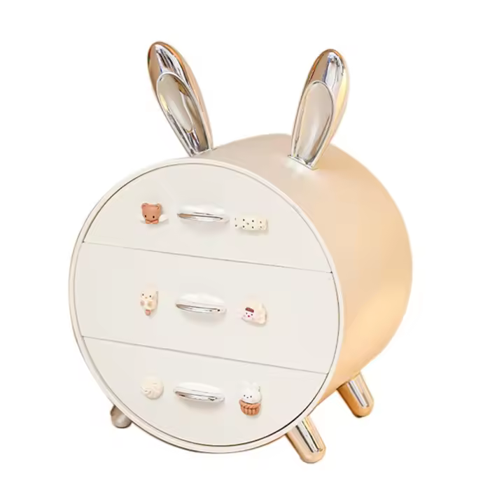 Estante de Cosméticos de Plástico en Forma de Cono de Gran Capacidad Caja de Almacenamiento de Horquillas para Niños Organizador de Joyería Minimalista Ganchos de Baño - 1