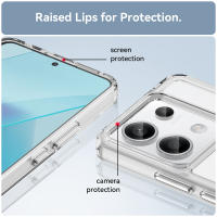 KEYSION-funda transparente a prueba de golpes para Redmi Note 13 Pro + 5G 13 4G, funda de teléfono de silicona TPU para Xiaomi POCO X6 Pro 5G M6 Pro 4G - details 6