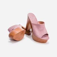 Tacones altos con punta abierta a la moda para mujer con entrega en forma de gota de agua - details 2
