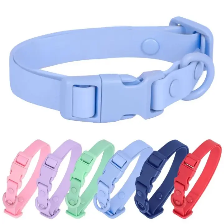 Correa elástica para mascotas, Collar ajustable con hebilla de liberación rápida, Collar impermeable para perro, identificación de mascotas, cadena con hebilla de seguridad lavable - 1