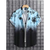 Camiseta de Verano de Playa Hawaiiana Estampado de Denim 3D para Hombres Manga Corta Transpirable - details 14