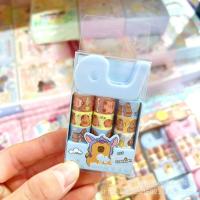 Juego de cintas Washi de la serie Capybara, pegatinas de papel de papelería japonesa, álbum de recortes, Adhesivo de dibujos animados, regalo de cumpleaños, 9 unids/set - details 6