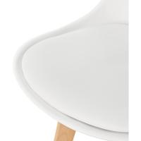 2 Asientos Infantiles Respaldo Ergonómico Habitación Infantil Plástico Haa Polipiel 56 x 38 x 33 cm - Blanco - details 2
