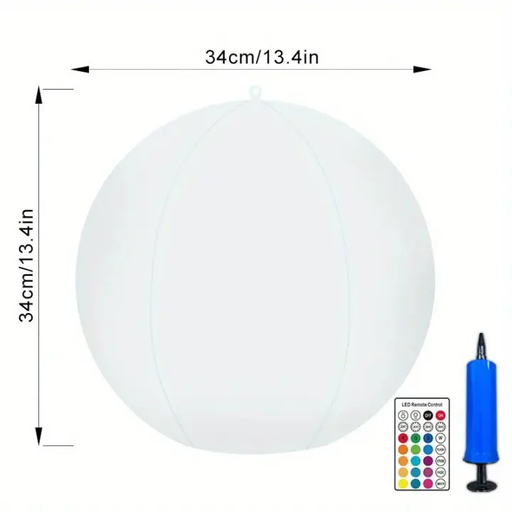 RXUNS Luz de Piscina Solar Flotante Globa de Luz Brillante 14" Lampara de Bola Exterior Impermeable - 1