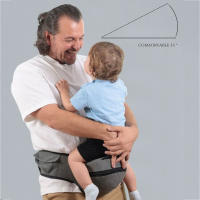 Bolsa de canguro de tipo Horizontal con bolsillo de almacenamiento para bebé, portabebés, toalla trasera para recién nacido, mochila infantil - details 3