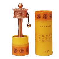 Rueda de oración tibetana Heag para aliviar el estrés y la ansiedad, diseño auténtico, perfecto para prácticas de meditación budista, aleación - details 9