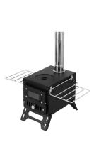 Estufa de leña para acampar al aire libre, calentador de acero inoxidable con leña y ventana para fuego de tienda, chimenea para Patio - details 11
