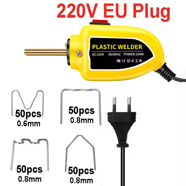 Pistola de Soldadura de Plástico 100W Kit de Reparación de Talones Calientes para Hierro de Soldadura Herramientas de Reparación de Parachoques de Coche 200pcs - 1