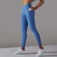 Leggings cruzados para mujer, pantalones de yoga con bolsillo, malla deportiva transpirable para correr y andar en bicicleta, leggings de entrenamiento de cintura alta - details 50