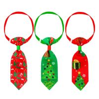 Pajarita navideña decorativa para mascotas, corbata navideña ajustable de poliéster para perro, Collar navideño para árbol de Navidad/muñeco de nieve y gato - details 3
