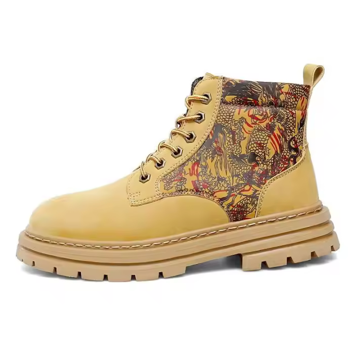 Nuevo Botas Vaqueras 2024, Botas de combate al aire libre para hombres con correa, zapatos de postre de cuero Unisex de alta calidad, Botas de camuflaje - 1