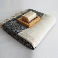 Toalla de baño de Sauna deportiva turca con borla, paño de rizo suave, bufanda de playa Extra grande, Peshtemal, mujeres adultas - details 4