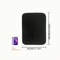 Tapete de atrapamiento de arena para gatos de doble capa en forma de panal de abeja, antideslizante y lavable, para la limpieza - details 10