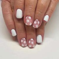 Set de Uñas Rectangulares Cortas Florales 24 Piezas, Desmontables, Sencille, Expuestas, Pegamento de Gelatina Incluido - details 4
