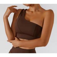 Sujetador deportivo de hombro con diseño hueco asimétrico, sujetador de Yoga, Top deportivo de alto soporte, ropa deportiva para mujer - details 10