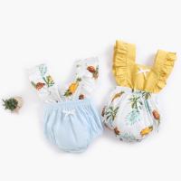 Flores Niña Mono Princesa Verano Bebé Ropa Algodón Recién nacido Mono Para Niña - details 3