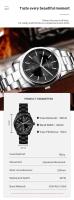 Reloj de Cuarzo Automático de Lujo Premium 2024 Correa de Acero Inoxidable Estilo Deportivo y de Negocios a Prueba de Agua Hannah Martin Movimiento Japonés Para Hombres - details 2