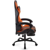 Silla Gaming Silla de Oficina Silla Giratoria Silla de Ordenador Silla de Tareas Silla de Escritorio Silla Ergonómica Silla de Carreras Silla de Cuero Silla PC Gaming (Rojo, con reposapiés) - details 14