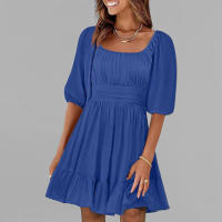Primavera nueva ropa de mujer europea y americana temperamento elegante simple vestido de cintura alta mujeres - details 9