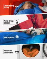 MalloMe Saco de Dormir Ultraligero y Impermeable para Adultos Compacto y Ligero para Niños, Saco de Dormir para Invierno, Saco de Dormir Ligero para Montañismo y Camping - details 14