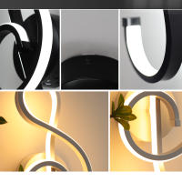 Lámpara LED de pared moderna, candelabro nórdico para dormitorio, sala de estar, 85-265V, 20W, decoración minimalista, iluminación interior - details 7