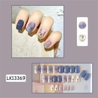 Tulipán azul artificial para mujer, uñas postizas para dedos, decoración DIY - details 3