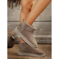 Botas de nieve de lana de oveja auténtica para hombres y mujeres, zapatos cálidos con plataforma Bo Cut, botas cortas de cuero para invierno, nuevas en 2023 - details 10