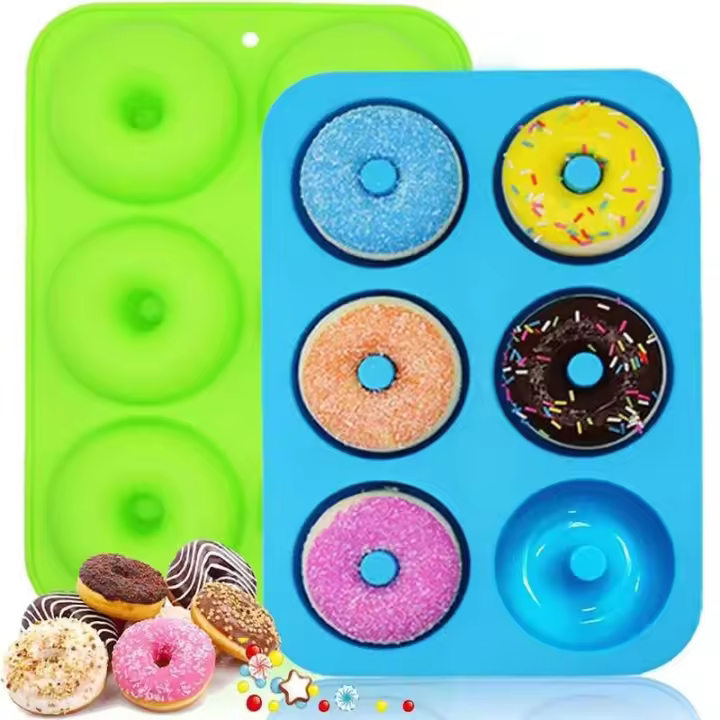 Molde de Silicona Antiadherente para Donuts Fácil de Calentar y Desmoldear - 1