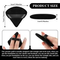 12 piezas de esponja de maquillaje triangular reutilizable, lavable y suave para base, polvo y cuerpo - details 1