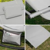 jardín Mecedora con reposapiés Tumbona ergonómica Negro OGS28-SCHx2 ES - details 70