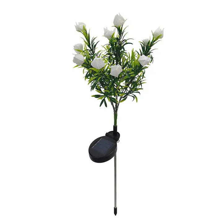 Paquete de luces solares de flores para jardín, 42 LED, decoración exterior, impermeable, 74cm, ideal para vacaciones, 2-4 unidades - 1