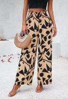 Pantalones elásticos de pierna ancha para mujer Primavera-Verano Chic con estampado elegante - details 8