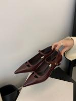 Zapatos Mary Jane Retro Punta de Cabeza Afilada, Depósito Bajo, Estilo Stiletto Versátil para Mujeres - details 5