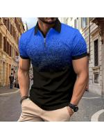 POLO de hombre, gran venta de polos de hombre con estampado de cremallera, rayas de tela plana, camisa POLO. - details 9