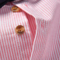 Camisa de manga corta de algodón con cuello vuelto a rayas para niños, estilo coreano, ropa de verano 2025 - details 5