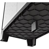 Armario alto | Almacenaje Interior y Exterior | Resina | Resistente al Agua con 2 Puertas y 4 Estantes de altura regulable | Color Negro/Gris | 80 x 44 x 182 cm - details 12