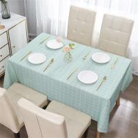 Mantel rectangular con estampado de cuadros de estilo nórdico, impermeable, resistente al aceite, patrón de búfalo de agua, mesa de comedor, fiesta - details 4