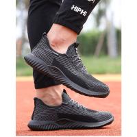 Zapatos de seguridad ligeros y transpirables para trabajo, zapatillas de suela firme con punta de acero antideslizante para hombres - details 11